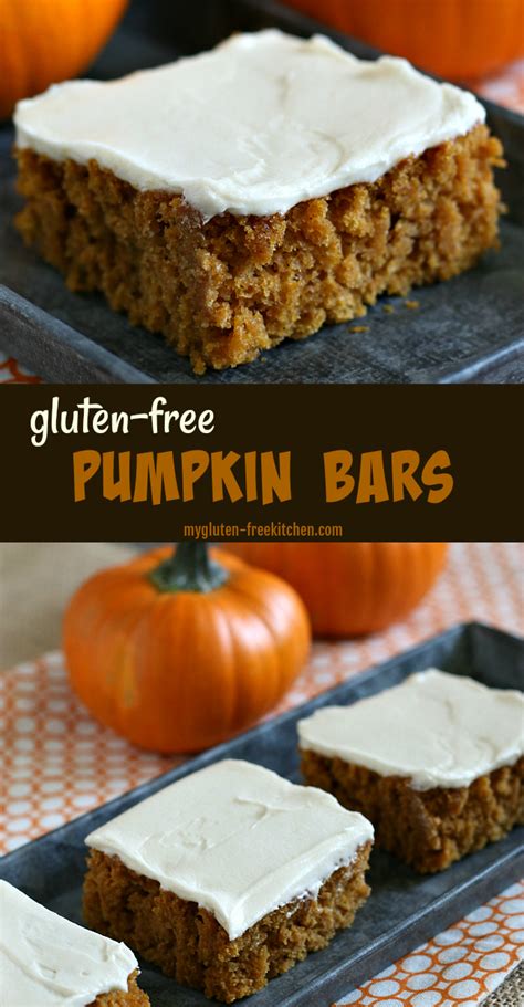 Gluten Free Pumpkin Bars With Cream Cheese Frosting