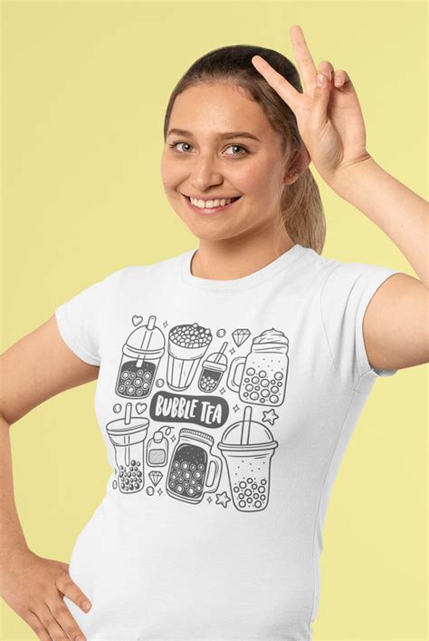 Kawaii Bubble Tea T Shirt Cute Boba Tee Etsy