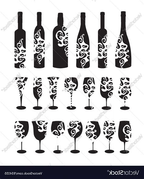 Wine Silhouette Vector At Collection Of Wine