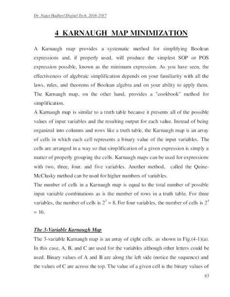 (PDF) KARNAUGH MAP POS MINIMIZATION techniques... · Karnaugh map equal ...