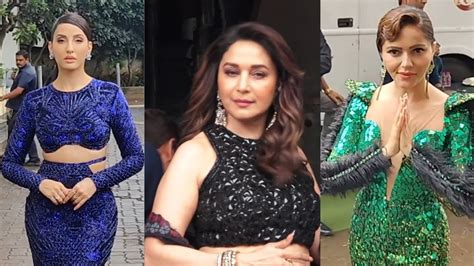 Nora Fatehi Madhuri Dixit Rubina Dilaik Karan Johar At Jhalak Dikhla