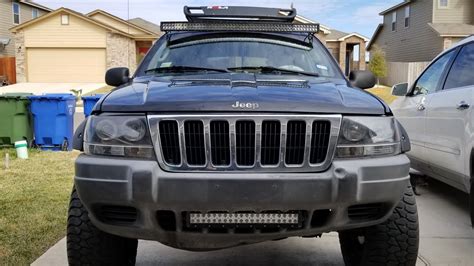 Installing Light Bar With Custom Brackets On 2002 Jeep Grand Cherokee Youtube