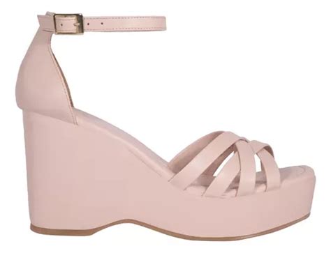 Sandalia Plataforma Alta Vi Line Fashion Nude Mujer 8761 Envío gratis
