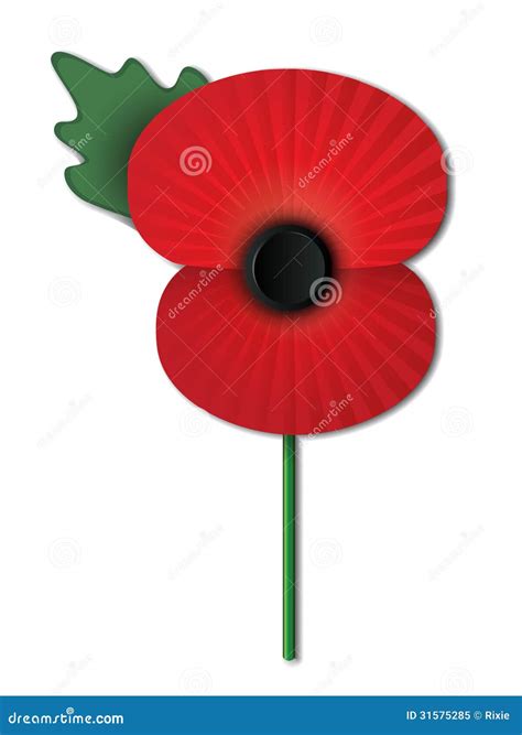 Remembrance Poppy Stock Vector Illustration Of Patriotic 31575285
