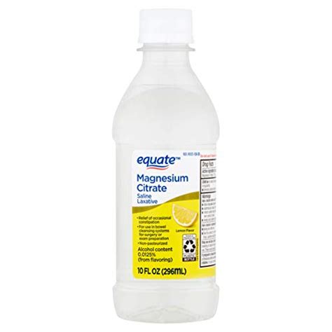 Equate Magnesium Citrate Oral Solution Saline Laxative Lemon Flavor