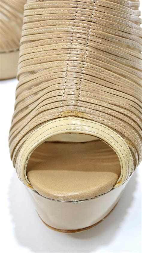 Jimmy Choo Nude Ellie Patent Leather Booties For Sale At Stdibs