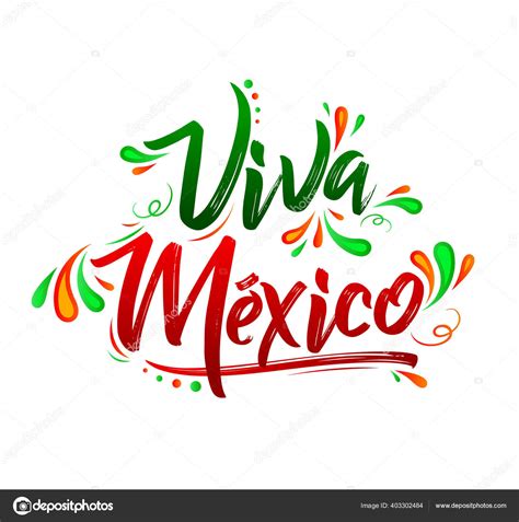 Viva M Xico Ilustraci N Tradicional Celebraci N Frase Mexicana Vector