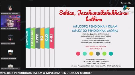 pembentangan showcase kppb peringkat ipgm oleh kumpulan bmu mumtaz