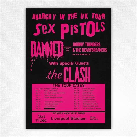 Sex Pistols Anarchy In The Uk Poster Liverpool A A A A
