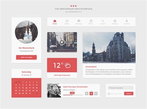 20 Fresh Flat Ui Designs Free To Download Idevie