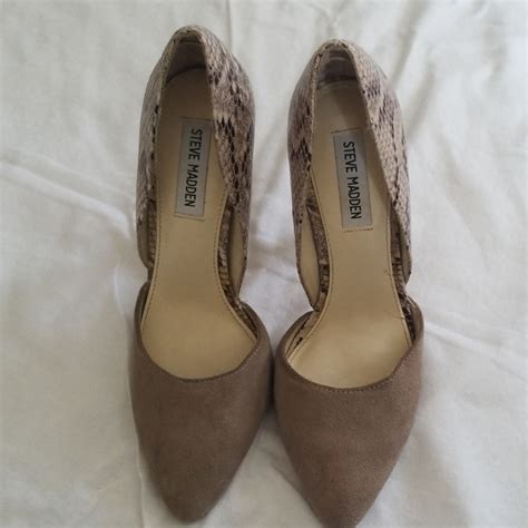 Steve Madden Nude Snake Skin Heels Gem