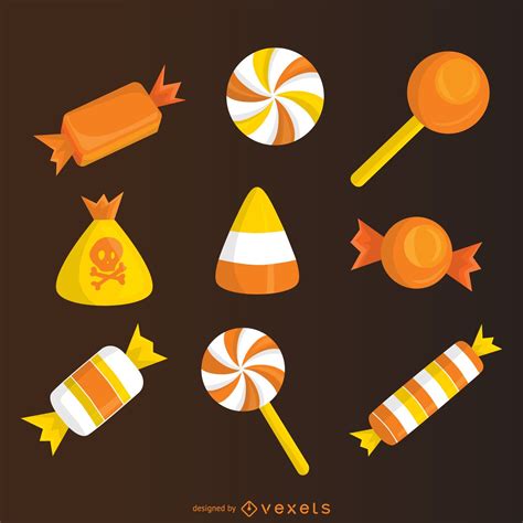 Halloween Candy Corn Elements Vector Download