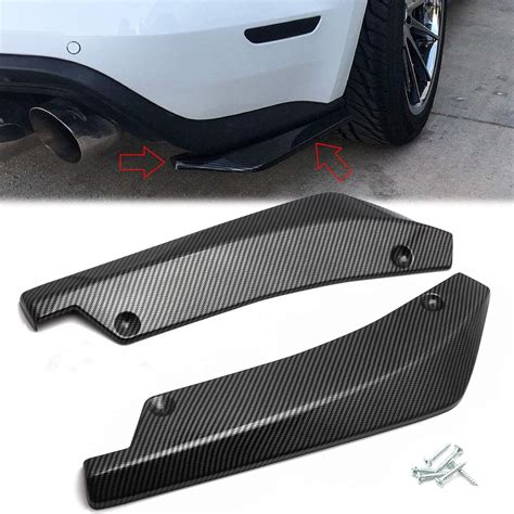 Automotive New Gloss Black Car Rear Bumper Spoiler Lip Wrap Angle