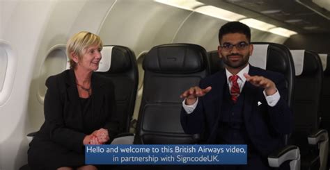 British Airways Staff Signing During A Safety Video Image British