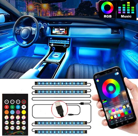 Vehicle Interior Led Light Strips Car Led Strips Lights 364872 Rgb