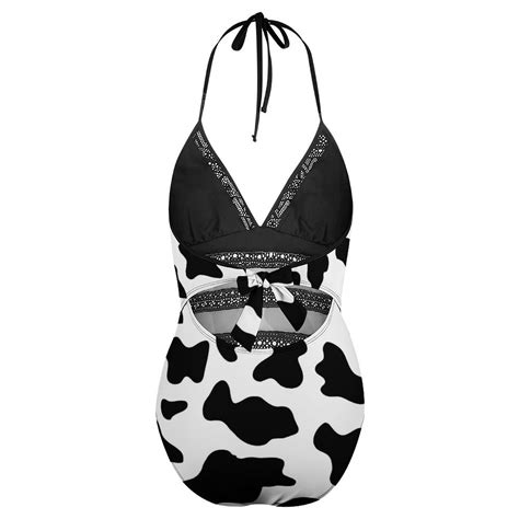 Watercolor Moths One Piece Backless Swimsuit V Neck Bathing Suit Swim