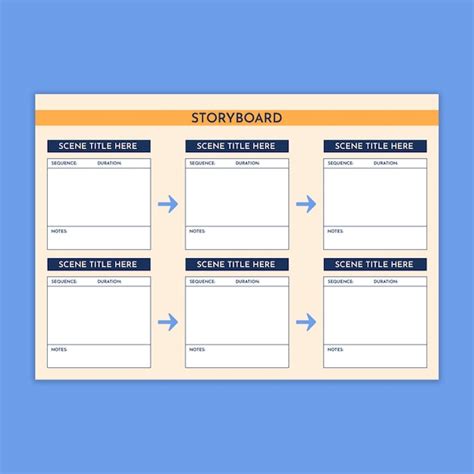 Free Vector Duotone Grid Arrows Storyboard