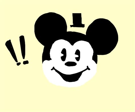 Mickey Mouse Wearing A Top Hat Drawception