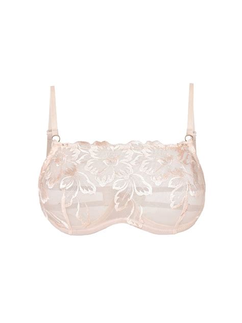 Floral Lace Lingerie Set Sheer Bandeau Bra Panty Garter Belt Lace Underwear Marina V