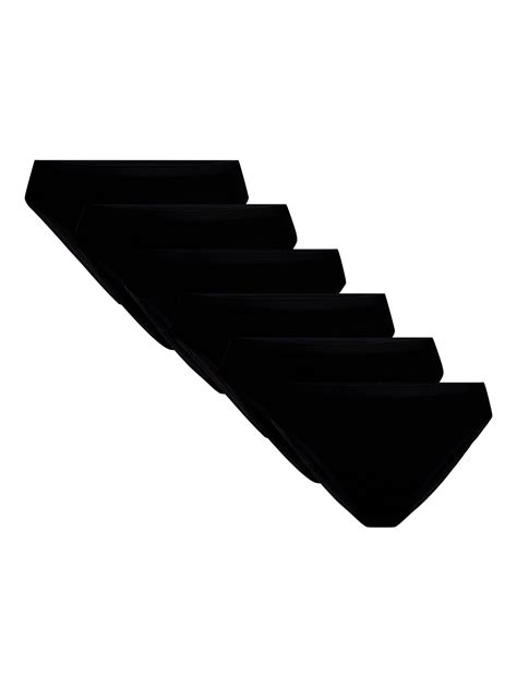 Joyspun Women S Cotton Hi Cut Bikini Panties 6 Pack Everyday Comfort In Sizes S 3XL Walmart