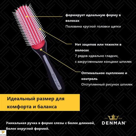 Denman расческа D3, 7-рядная расческа для стайлинга: для разглаживания ...