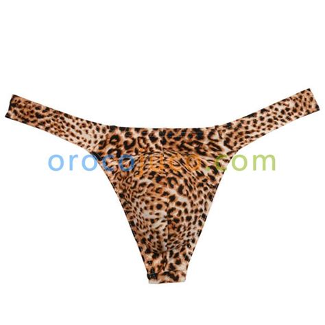 New Collection Fashion Leopard Bikini Sexy Men S Thongs And G Strings Protruding Pouch Male