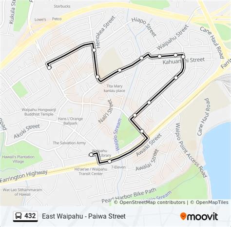 432 Route Schedules Stops And Maps East Waipahu Paiwa Street Updated