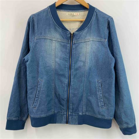 Cutie Blonde キューティーブロンド レディース ブルゾン デニム風ジャケット ジップアップ LL メルカリ