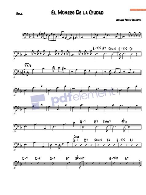 Muñeco De La Ciudad Bobby Valentin Bass Pdf