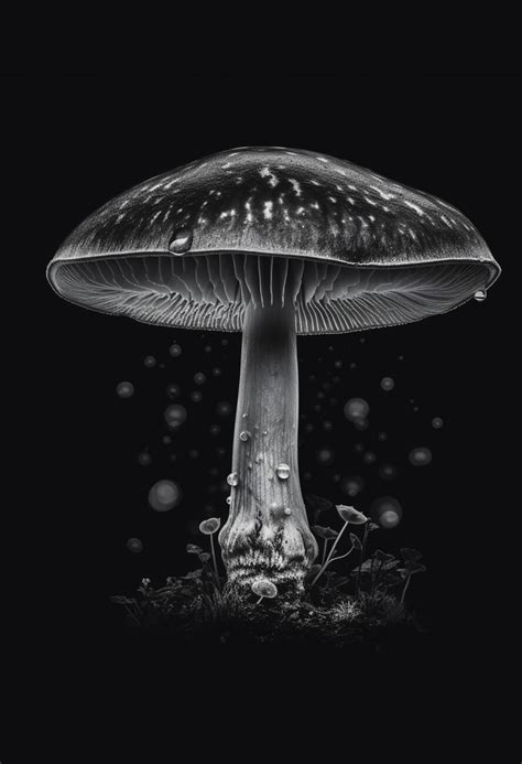 Black and White Mushroom | Posters, Art Prints, Wall Murals | +250 000 motifs