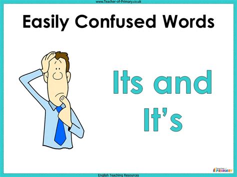 Easily Confused Words - Its and It's | Teaching Resources 