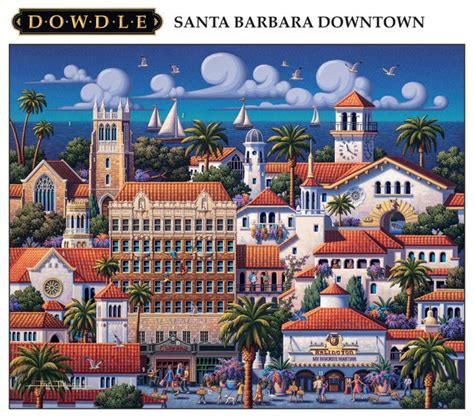 Santa Barbara Downtown 500 Piece Dowdle Jigsaw Puzzle