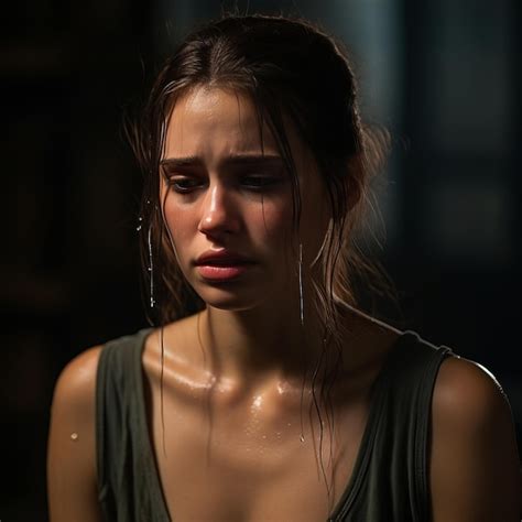 Premium Ai Image A Young Woman Is Crying In A Dark Room
