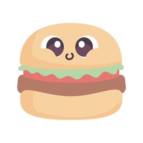 Icono De Hamburguesa Kawaii 10423611 Vector En Vecteezy