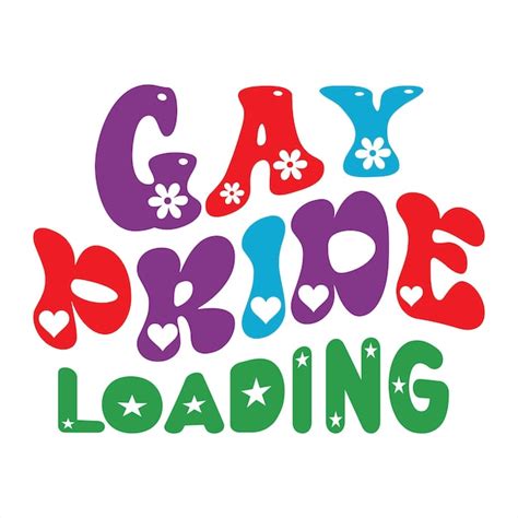 Um Sinal Colorido Que Diz O Carregamento Do Orgulho Gay Vetor Premium