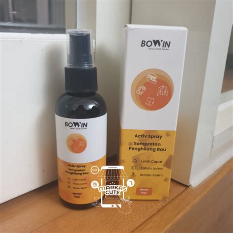 Jual Bowin Activ Spray Semprotan Penghilang Bau Helm Jaket Sepatu Ml