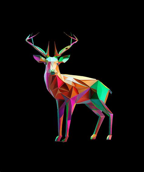 Colorful Origami Deer Digital Art By About Passion Art Pixels