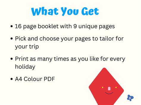 Printable Children's Travel Diary Kids Travel Journal instant Digital