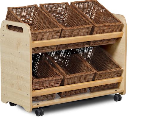 Millhouse Tilt Tote Storage With 6 Baskets Mobile And Lockable Just