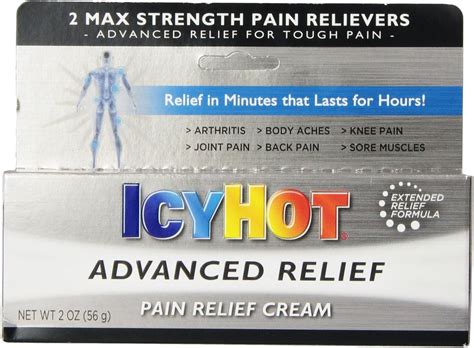 Icy Hot Advanced Pain Relief Cream C Size Z Nepal Ubuy