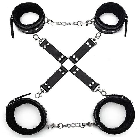 Comprar Kit Algema E Tornozeleira E Separador Couro Sint Tico Hot Sex