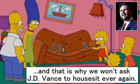 Simpsons sofa | J.D. Vance Couch Cushion Story Hoax | Know Your Meme
