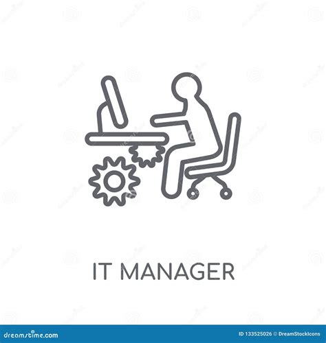 Hr Manager Linear Icon Modern Outline Hr Manager Logo Concept O