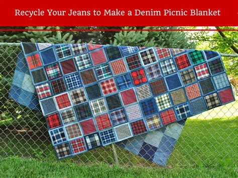 Double Nickel Quilts Recycle Your Old Jeans To Make A Denim Picnic Blanket