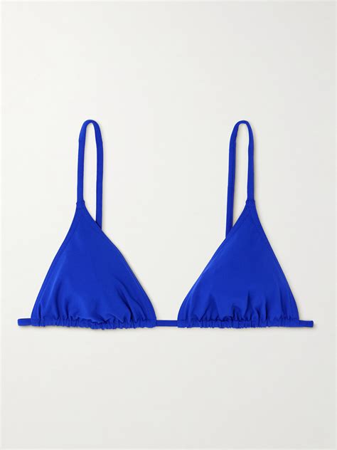 Eres Les Essentiels Mouna Triangle Bikini Top In Blue Modesens