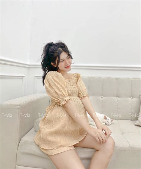 MD3977 Nude set áo và quần hết hàng Đầm bầu T Mie