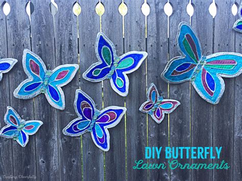 DIY Butterfly Garden Ornaments - Crafting Cheerfully