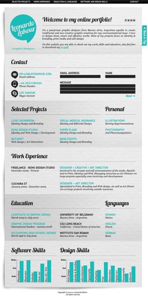 30+ Excellent Resume Designs for Inspiration -DesignBump