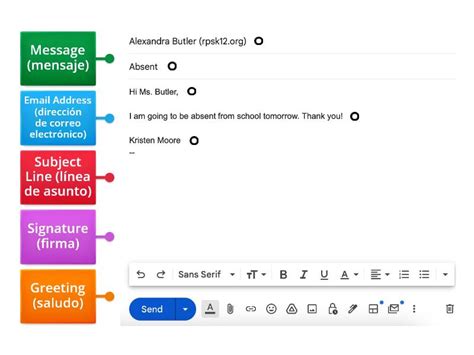 Label an Email - Labelled diagram