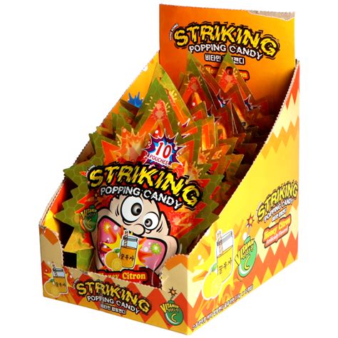 Striking Popping Candy Honey Citron Tea Vitamin C 15g Beagley